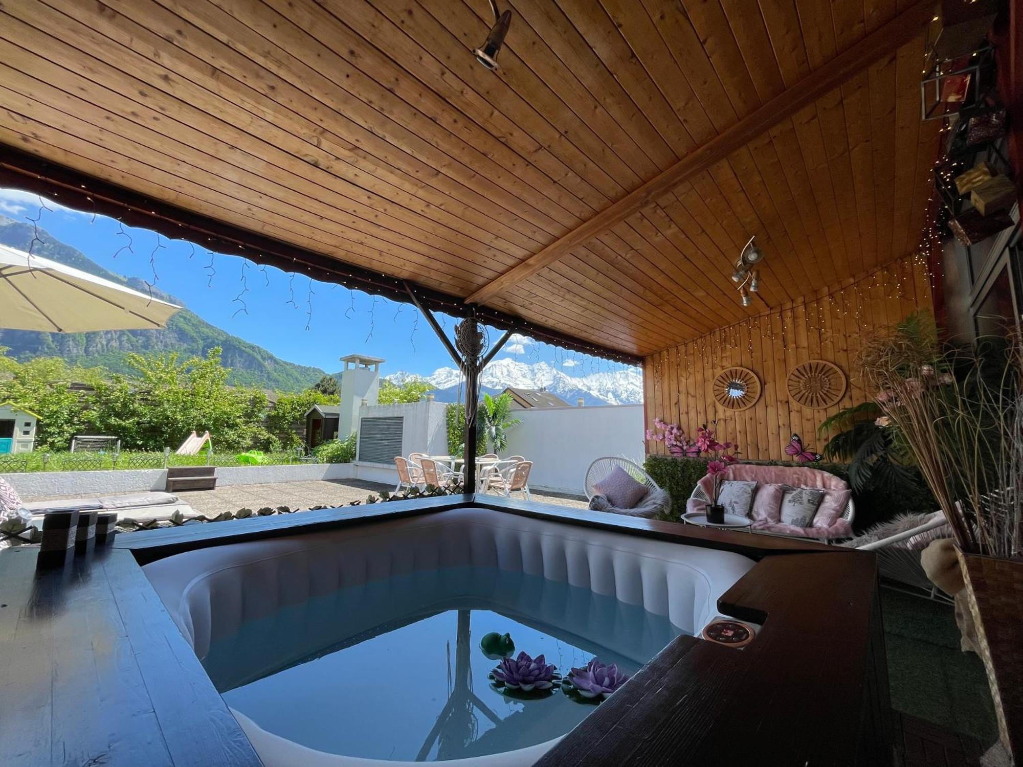 Rooftop 1 - Jacuzzi Prive Au Pied Du Monte-Blanco Sallanches Bagian luar foto